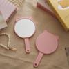 Handheld Cat Ear Makeup Mirror & Comb 2-in-1 Set, Portable DIY Vanity Kit for Girls & Travel