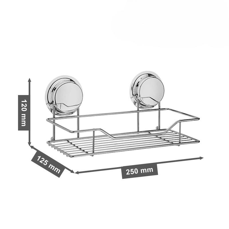 Toilet Suction Cup Storage Rack No Drilling Bathroom Kitchen Storage Box Wall Mounted Makeup Shelves Shower Gel Organizer Holder