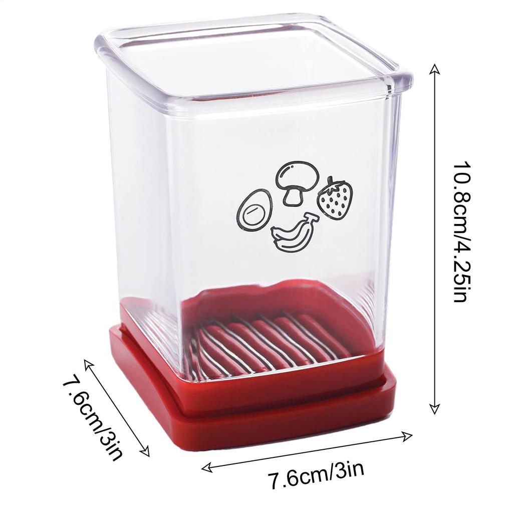 Cup Slicer For Strawberries Multifunctional Speed Chopping Cutter With Push Plate Kitchen Chopper Slicer For Strawberries