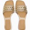 Moda 2025 Verano Zapatos de Mujer PVC Transparentes Tachuelas Casuales Planas Puntera Abierta Sandalias de Playa de Tendencia Diseño de Marca Talla Grande Zapatillas de Señora