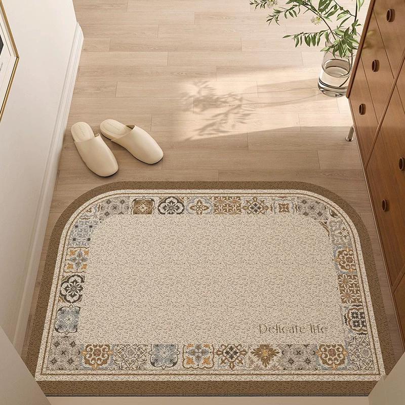 Non-Slip Entrance Door Mat Dirt Resistant Japanese Style Home Doormat for Indoor Outdoor Use Coir Fiber Carpet