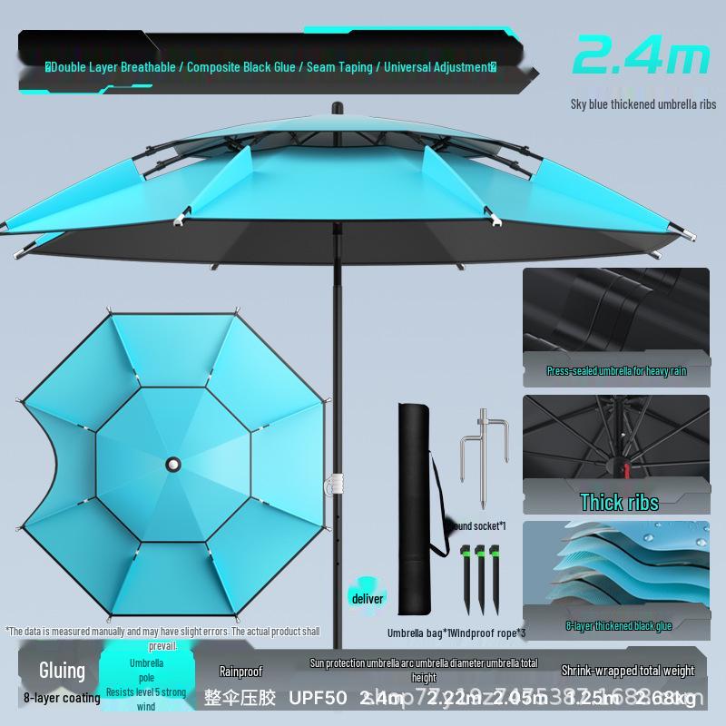 Universal Thickened Sun & Rain Protection Fishing Umbrella