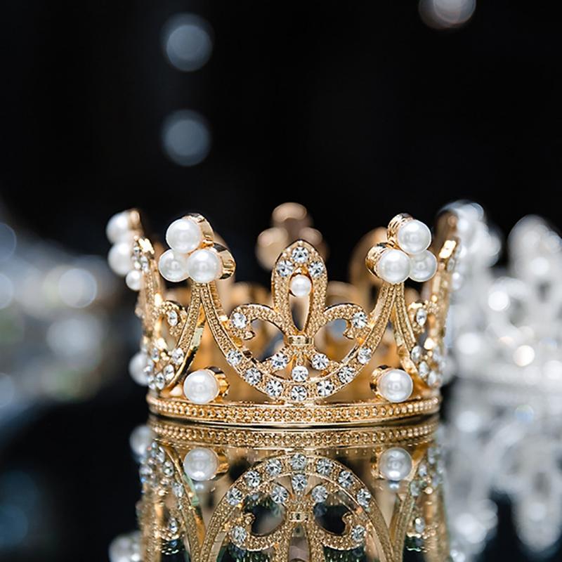 Children Gold Sliver Headwear Girls Dress Princess Hair Accessories Baking Cake Crown Headdress Headband Gift for Kids