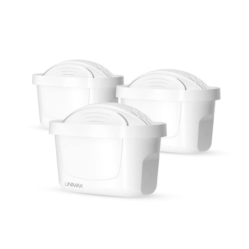 Compatible Brita Maxtra Plus cartridges and filters for DAFI water filters. Unimax PerfectLine replacement cartridges and filters, set of 3 (Japan mod