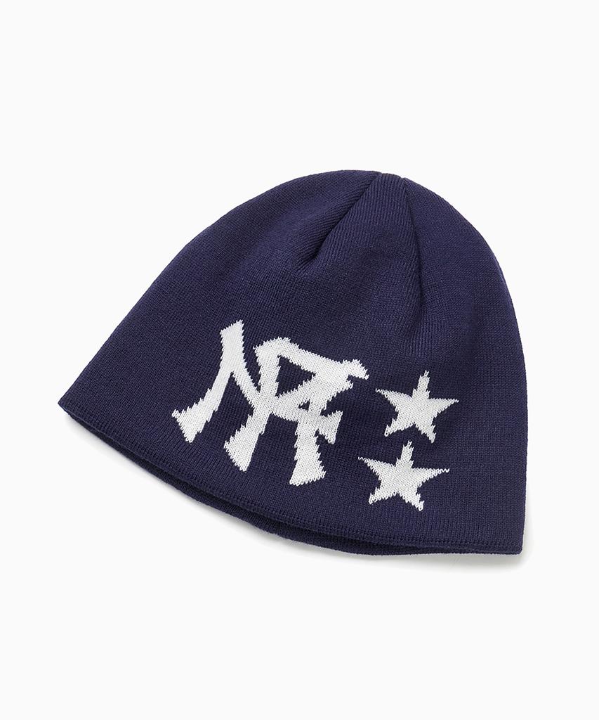 FREEMARIO Mf Star Logo Jacquard Beanie [Navy]