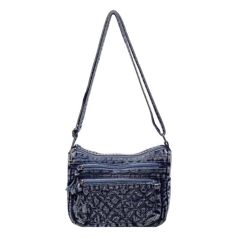 

Женская джинсовая сумка на плечо темно-синий