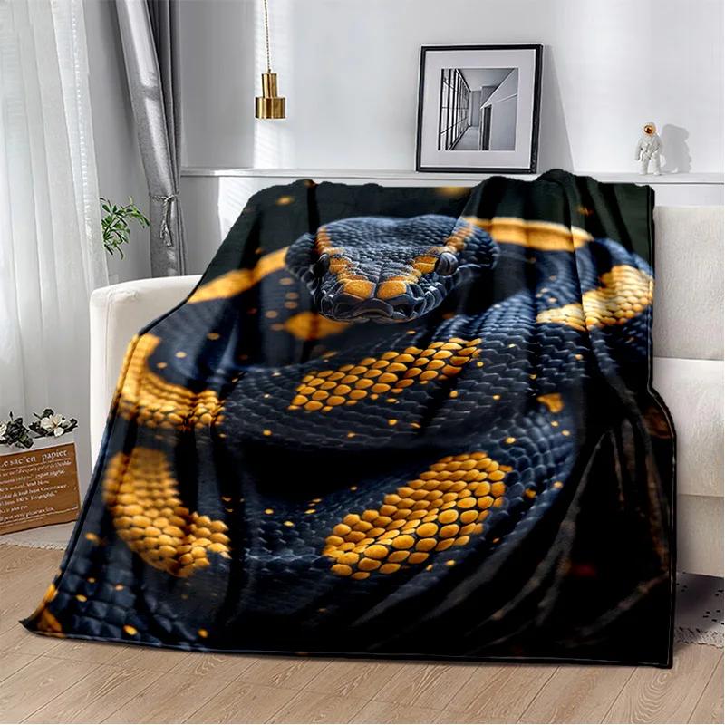 Soft Gothic Snake Serpent Python Viper Blanket for Bed Sofa Picnic Travel Office Cover Kids Gift Throw Blanket