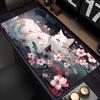 Cute Flowers Black Cat Mouse Pad Computer Anime Mausepad Green Plants XXL Mousepad Kawaii Extended Pad Pc Keyboard Rug Desk Mat