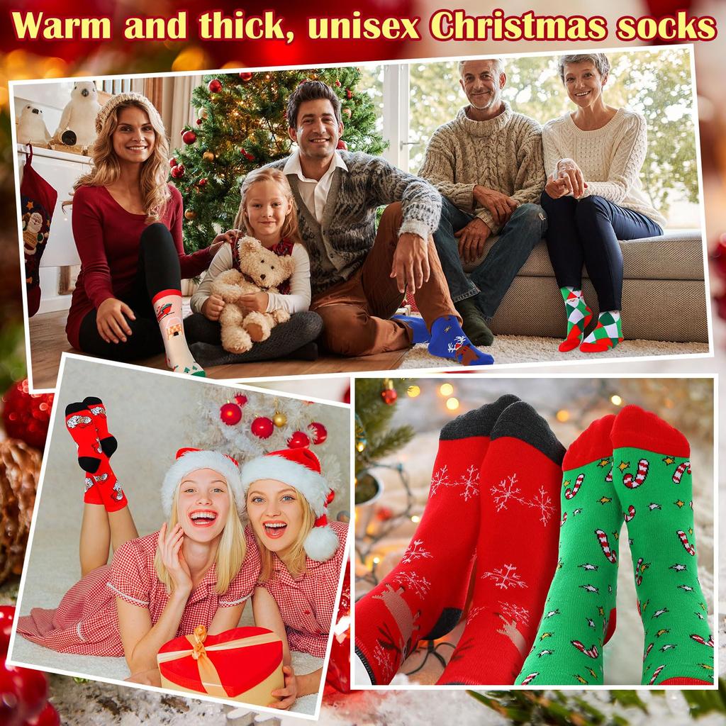 24 Pairs Christmas Sock Advent Calendar 2025 Unisex Socks 24 Days Countdown Gift for Adults Xmas Party Favor New Year Gift