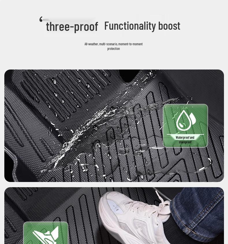 Volkswagen Teramont X Floor Mats, 17-24 Models, Fully Enclosed 7-Seater TPE