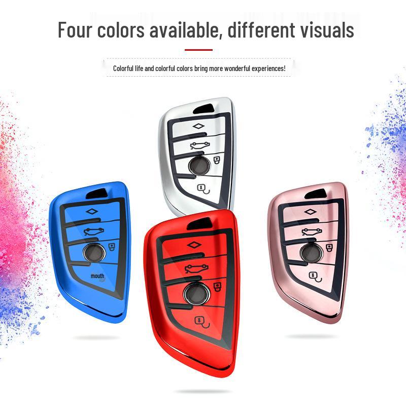 2019 BMW 5er Schlüsselanhängerhülle für i530, 7er, X1, X3, X5, X6, 118i - Schutzhülle mit Schlüsselbart und Schnalle