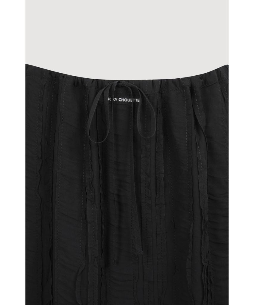 LUCKY CHOUETTE Lace Banding Midi Skirt (Black) Lfkax25540Bkx