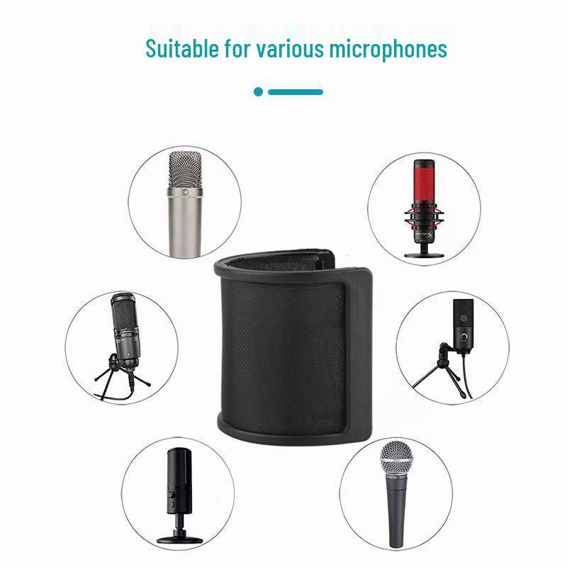U-Shaped Net Windscreen Pop Filter for Recording Microphones