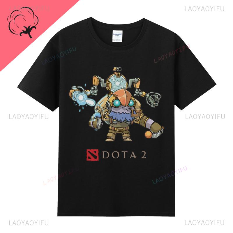 Dota 2 T-shirt Jeu T-shirt Unisexe Unisexe Coton Col Rond Vintage Classique Drôle Décontracté Promo Nerd Gamer Streetwear T-shirts Graphiques