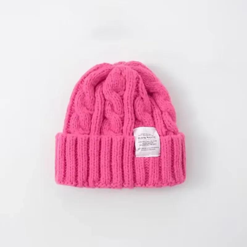 New Women's Winter Hat Beanie Hats For Women Knit Cap Fashion Warm Wool Couple Cap Bonnet Woman Winter Twist Female Bonnet