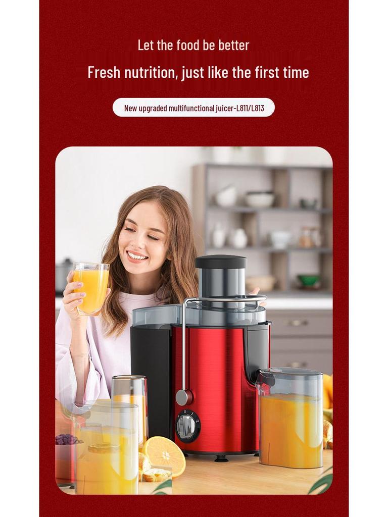 Estrattore di succo domestico multifunzionale completamente automatico per succo di frutta e verdura e separazione della polpa