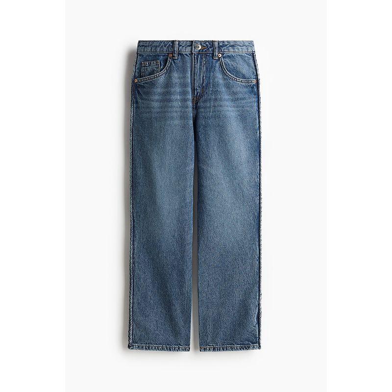 

HM Fall 2025 New Arrival Straight High Waist Ankle Denim 1260935 Light cowboy Blue 160/68