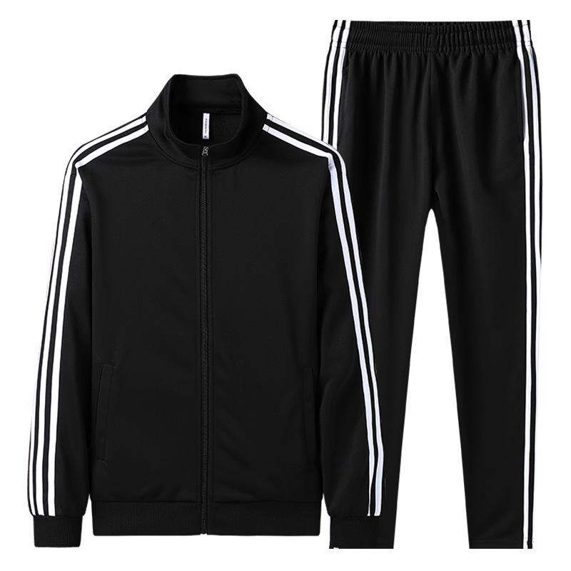 2023 Men's Casual Cardigan Zipper Sports Suit - Two-Piece Spring/Autumn Outfit