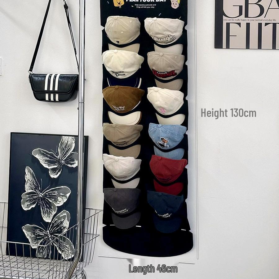 Nástěnný stojan na vystavení a uskladnění plstěných klobouků