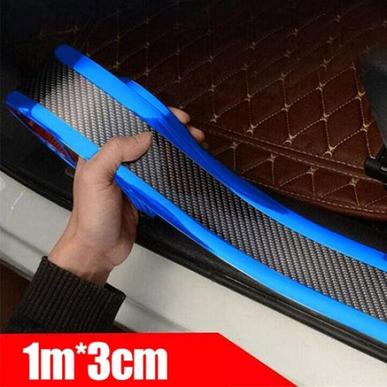 Carbon Fiber Car Door Sill Scuff Cover Plate Protector Sticker Auto Accessories