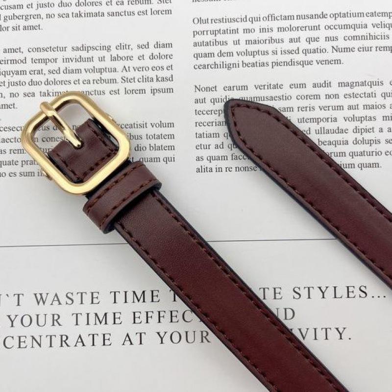 

Trendy Womens Narrow Waist Belt Featuring Alloy Pin Buckle Ideal For Denim And Everyday Wear Brown103cm