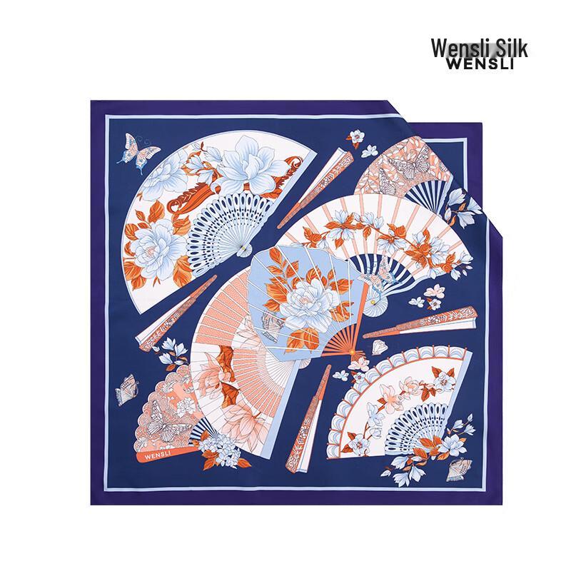 WENSLI Women's Mulberry Silk Large Square Scarf