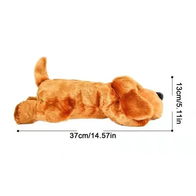 Smart  fleece Pet Love Snuggle Dog Heartbeat Stuffed Toy Comfortable Dogs Toy For Anxiety Relief Doggy Behavioral Training Aid