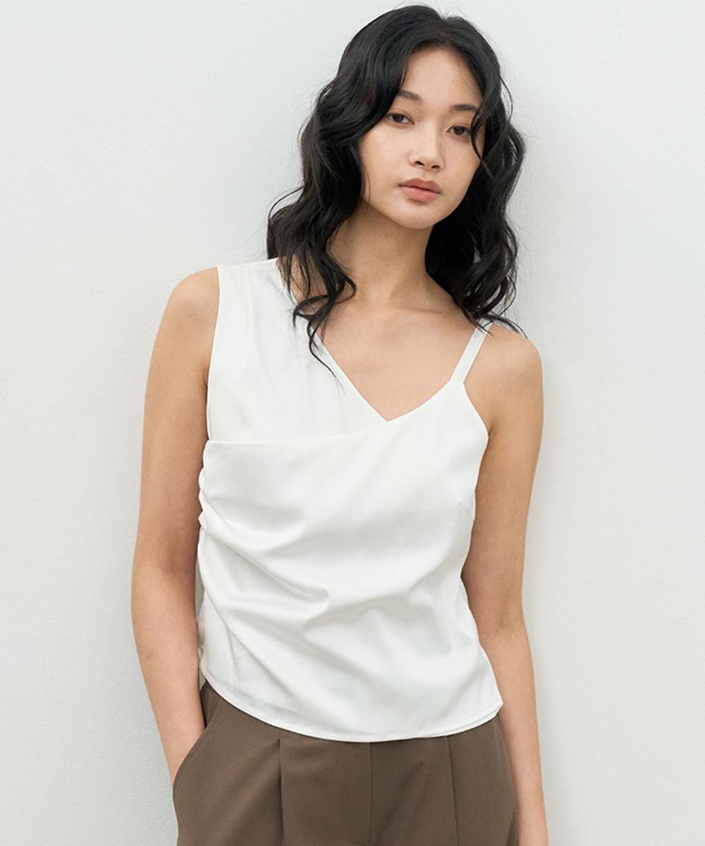 Make A Toast Volume Sleeveless Blouse Ivory Mbesto013Iv Ivory/S