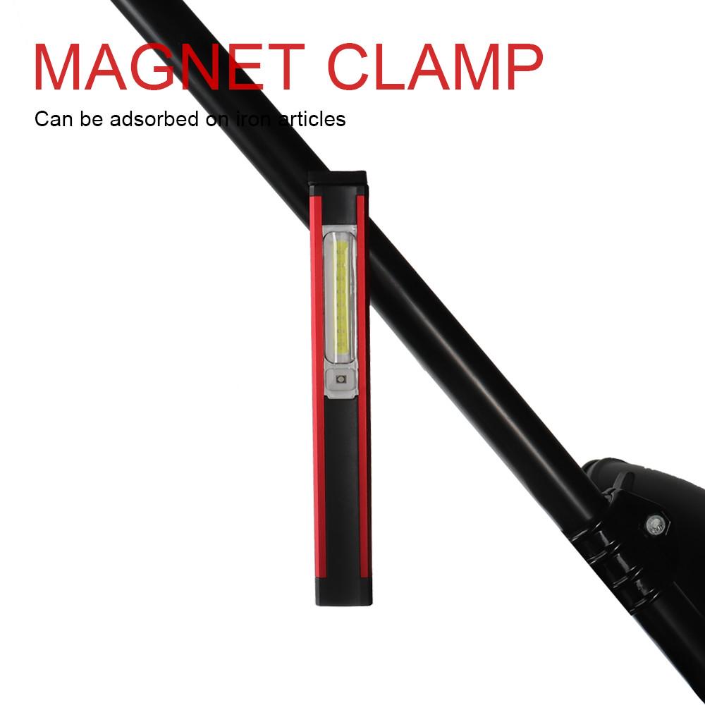 COB LED  Pen Light Magnet USB Rechargeable Work Torch Flashlight Lamp