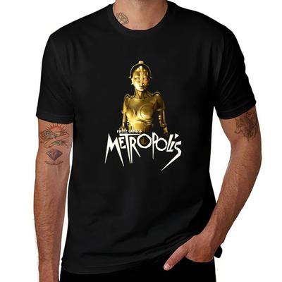 Fritz Lang Metropolis T-Shirt Weiche Haptik Basic Baumwoll-T-Shirt
