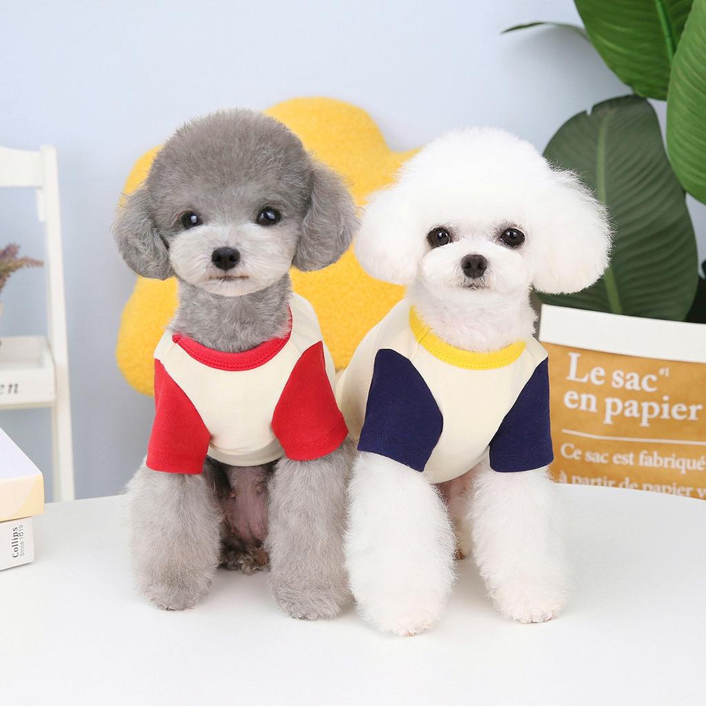 Spring and Summer New Pet Clothes Pet Clothes Teddy Home Clothes Hit Sleeve T-shirt Dog Clothes