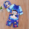 Children's UPF50+ Cartoon Penguin Boys' One-Piece Swimsuit for Toddlers and Kids
