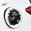 Removable PVC Decal Halloween Spider Decorative Sticker for Car, Broken Hole Effect Dog Cat Owl Self-Adhesive Sticker, Waterproof Holiday Party