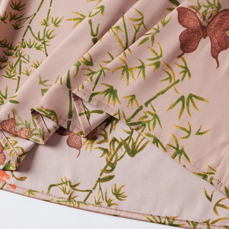 Pastel New Chinese Style Summer Two-Piece Outfit for Middle-Aged Women