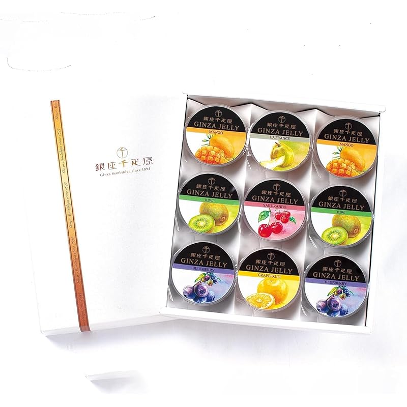 

подарок желе кондитерская серебро Zasenbiki магазин Ginza Jelly B (9 штук)