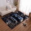 "Gaming Skull Pattern Carpet with Controller Design, Cyberpunk Style" Suitable for Use As an Anti-slip for Living Room Bedroom Sofas