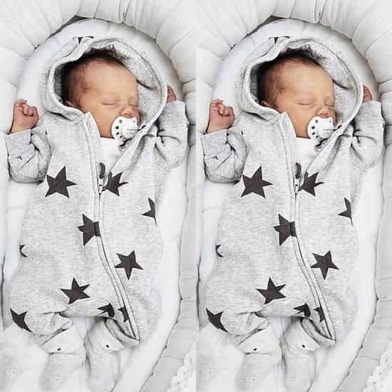 Infant Baby Boys Bodysuit Short-Sleeve Onesie Scarecrow Little Kid Print Jumpsuit Spring Pajamas