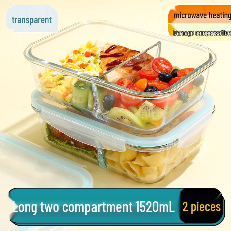 ZISIZ Extra Large Microwave-Safe Glass Lunch Box