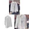 Modern Chinese Style Embroidered Long Sleeve Shirt With Polo Collar For Office Wear