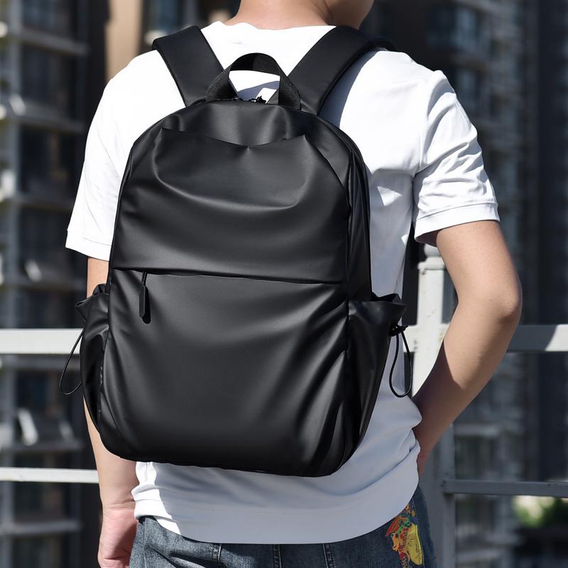 Stylish Black Casual Daypack with Adjustable Shoulder Straps, Large Capacity, for School, Travel, Commuting, Backpack for School
