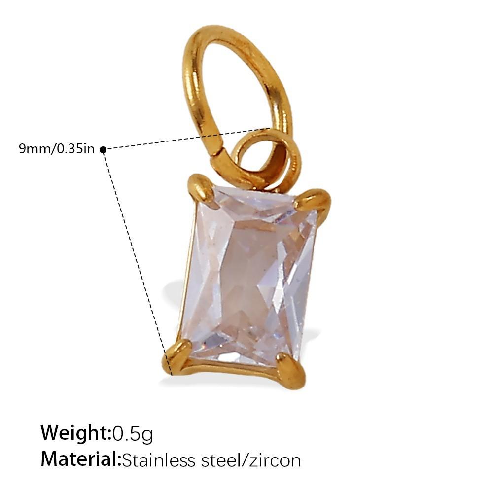 European and American creative colorful and diverse DIY pendant stainless steel plated 18K gold versatile pendant collection