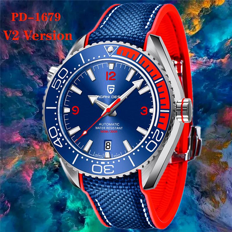 PAGANI DESIGN V2 Classic Luxury Men Automatic Waterproof Watch Top Brand Sapphire Glass Mechanical Watches Men Gift Relojes