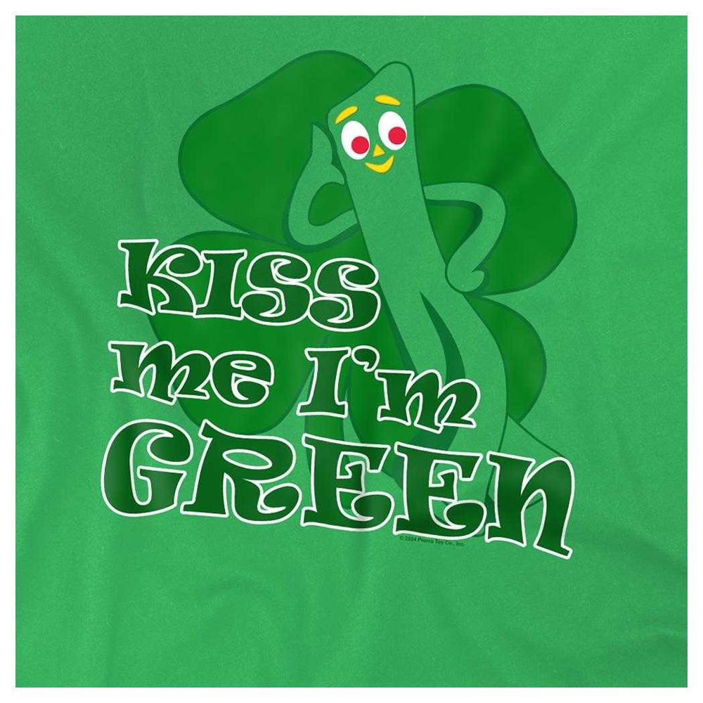Gumby Unisex Adult Kiss Me IÂ´m Green T-Shirt