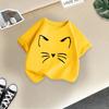 Girls' Cute Printed Loose Short Sleeve T-shirt - Summer Round Neck Top