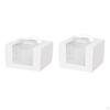 Birthday Cake Box Carrier Elegant Sturdy Container Dessert Takeaway Packaging for