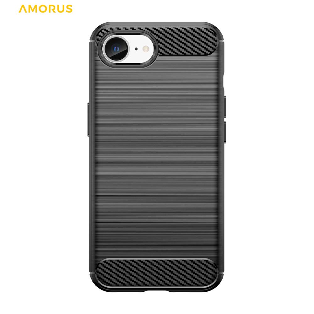 For iPhone 16e Case Carbon Fiber Texture Brushed Protective Phone Cover