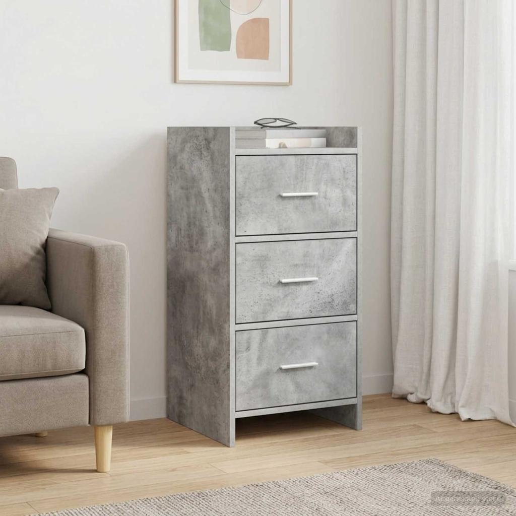 Sideboard Concrete Gray 40 x 36 x 80 cm Engineered Wood
