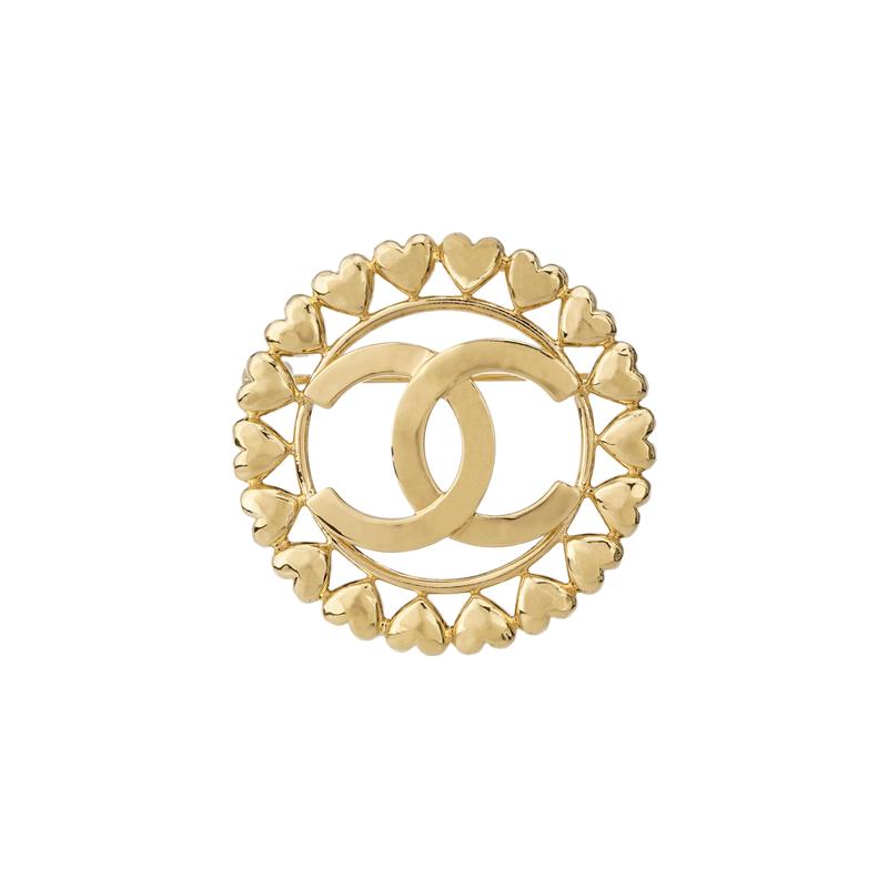 

CHANEL [23 Spring and Summer New Products] Classic Logo Fashion Brooch Women s Gold золотий