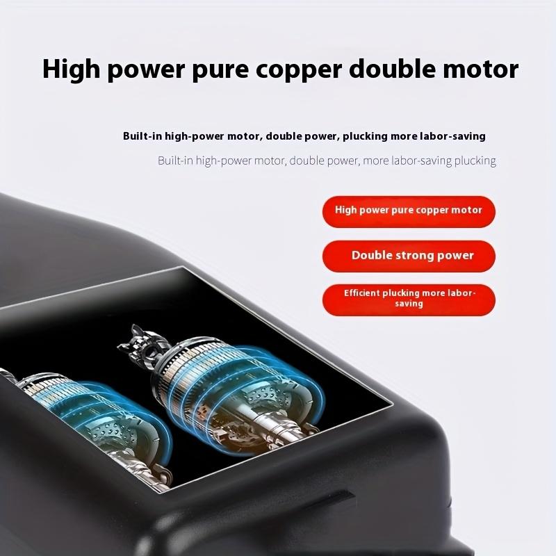 Elektrisch betriebene Geflügelrupfmaschine, Kabelloser Betrieb, Tragbar, Schwerlastausführung mit ergonomischem Griff, Leistungsstarker Motor für Huhn, Ente, Gans