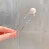 Metal Hair Pin with Single Round Pearl Simulated Pearl Hair Clip Simple Elegant Hair Accessory for Women Girls